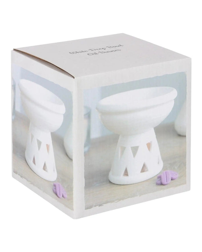 White Deep Bowl Wax Melt Oil Burner - Wax Melt BurnersWax Melt Burners - Lulu Loves Home
