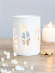 White Feather Cut Out Oil Burner and Wax Warmer - Wax Melt BurnersWax Melt Burners - Lulu Loves Home