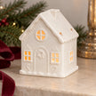 White Christmas gingerbread house tealight candle holder by Something Different Wholesale