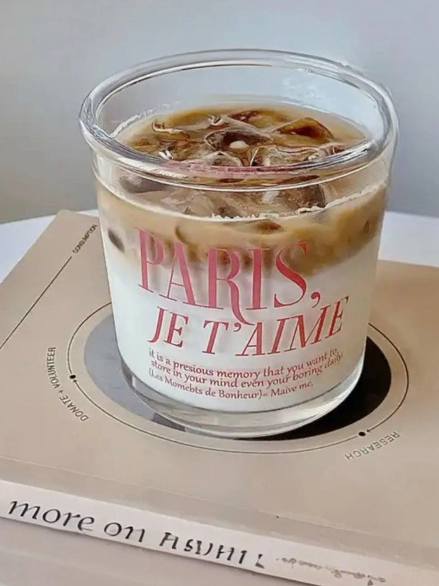 White Glass Coffee Cup “Paris, Je T’aime” - Kitchen & DiningKitchen & Dining - Lulu Loves Home