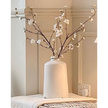 White glazed Liv vase by Hill Interiors featuring a sleek, modern design suitable for home decor.