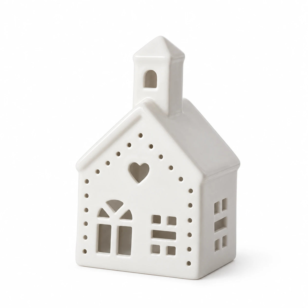 White Light Up LED Christmas Church by Gainsborough Giftware x Portland Living