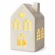 White large LED Christmas house with heart detail by Gainsborough Giftware x Portland Living