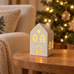 White light-up LED Christmas house with heart detail by Gainsborough Giftware x Portland Living