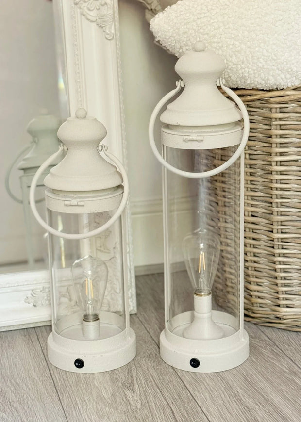 White Led Light Up Glass Lantern - Seasonal Decor - AutumnSeasonal Decor - Autumn - Lulu Loves Home