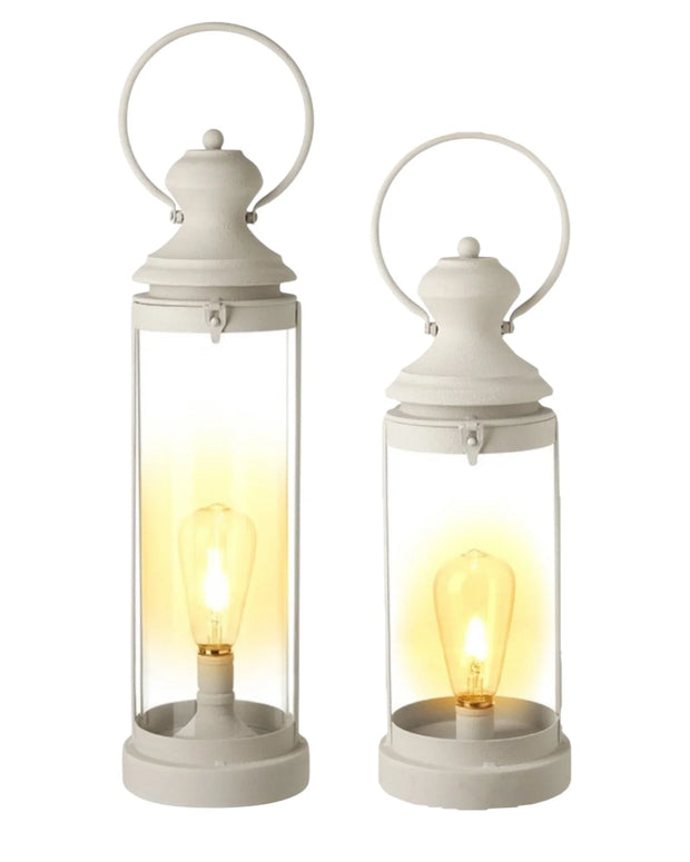 White Led Light Up Glass Lantern - Seasonal Decor - AutumnSeasonal Decor - Autumn - Lulu Loves Home