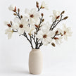 Hill Interiors artificial white magnolia branch stem in a studio arrangement