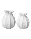 White Poppy Seed Head Vase - VasesVases - Lulu Loves Home