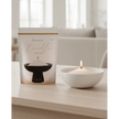 White scented candle sand kit with Champagne Rhubarb fragrance, featuring a home fragrance set with decorative sand and candle elements.