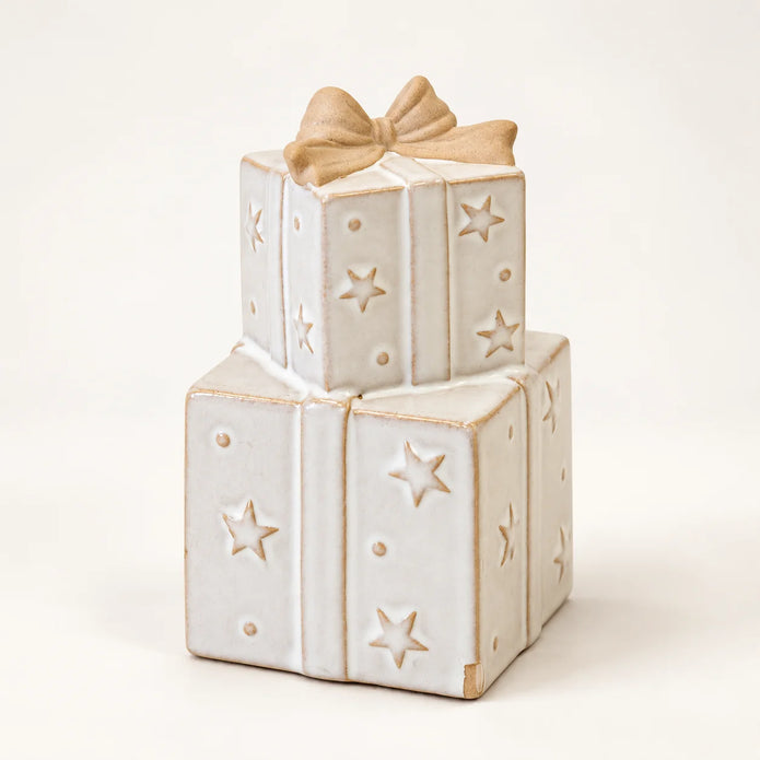 Satchville white stacked Stoneglazed ceramic Christmas gifts