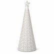 large white star glazed ceramic Christmas tree full studio view on white
