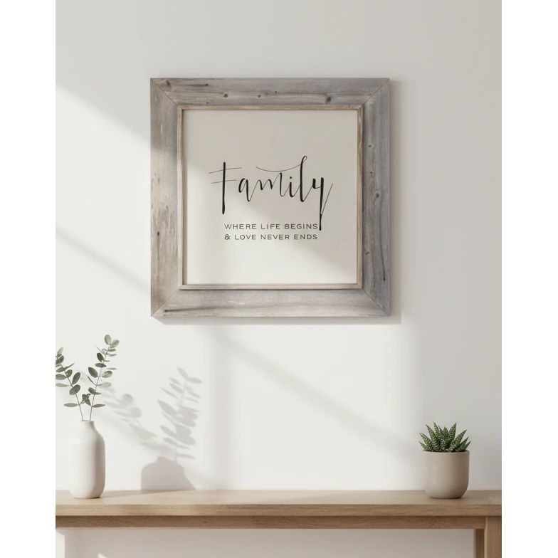 Whitewashed wooden rustic wall art sign by Brayden and Brooks, featuring 