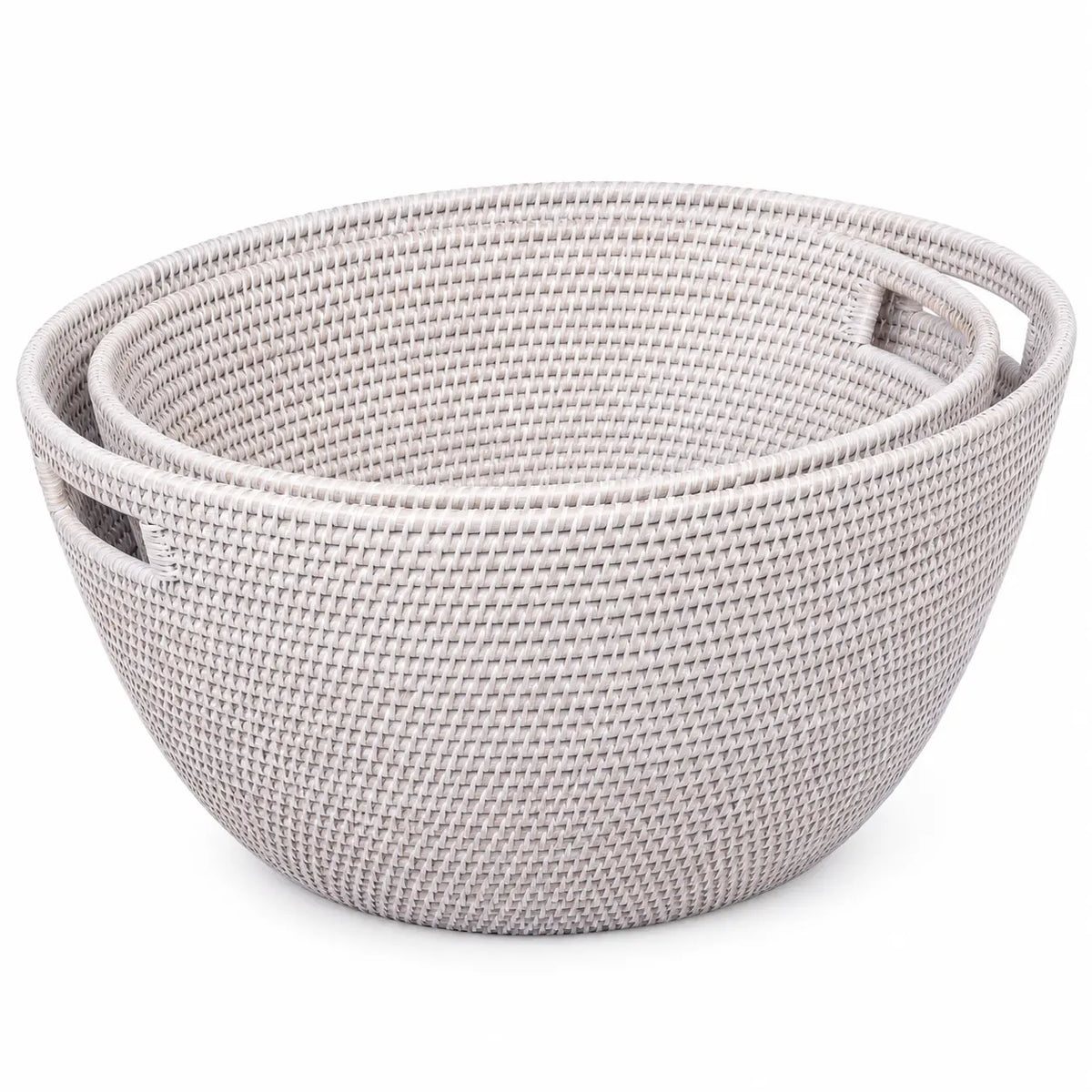 Lows Wickham rattan laundry basket with detailed woven texture, home decor storage piece