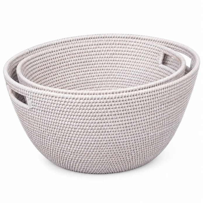 Lows Wickham rattan laundry basket with detailed woven texture, home decor storage piece