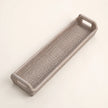 Wickham Rattan Narrow Rectangle Tray, overhead angled view of the empty narrow woven tray