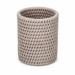 Wickham Rattan Pen Or Storage Pot, empty pale woven cylindrical pot against white