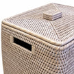 Lows Wickham Rattan Rectangle Storage Box with detailed woven rattan texture