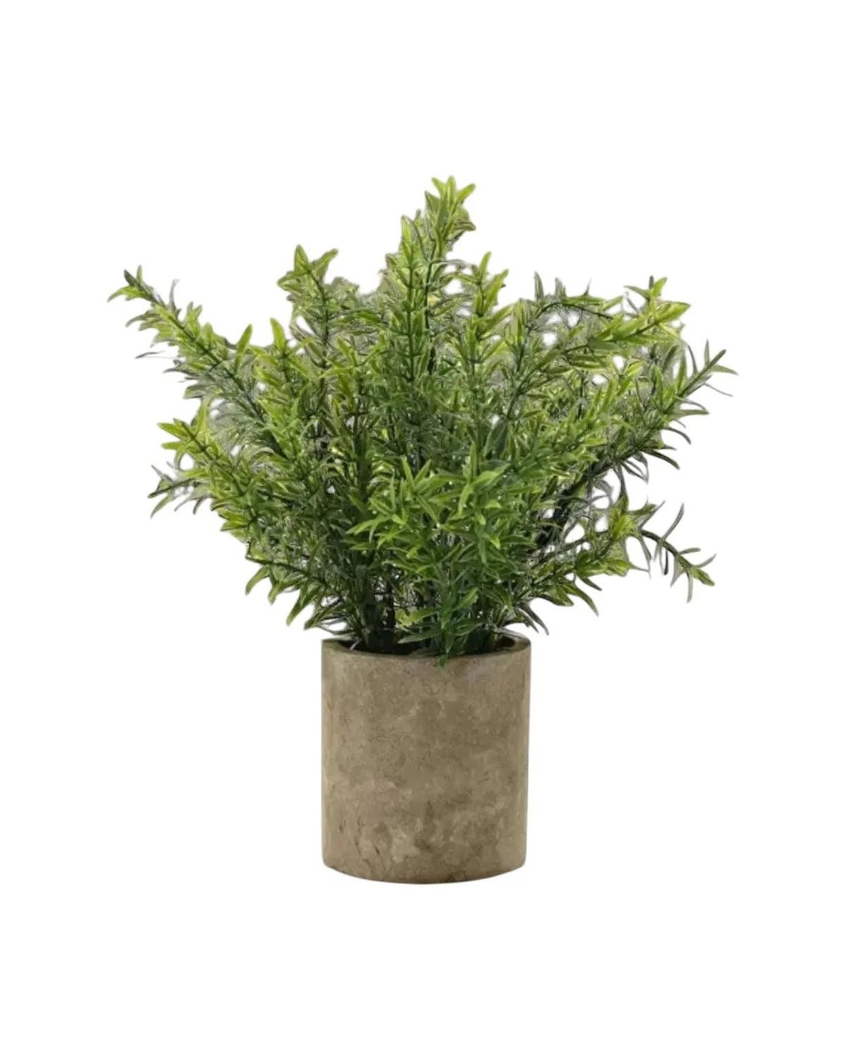 Faux Foliage - Potted Herb In Neutral Stone Pot - Faux Plants & FlowersFaux Plants & Flowers - Lulu Loves Home