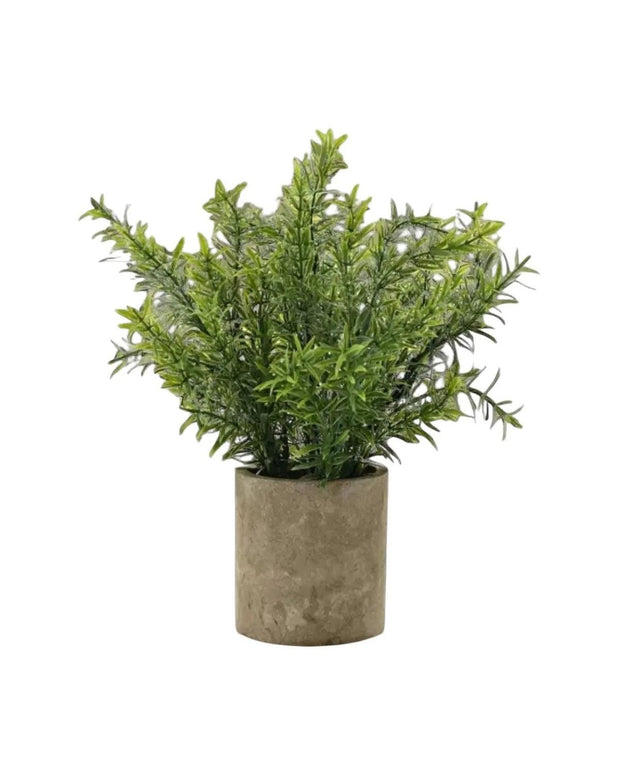 Faux Foliage - Potted Herb In Neutral Stone Pot - Faux Plants & FlowersFaux Plants & Flowers - Lulu Loves Home