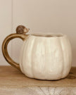 Large autumn-themed mug by Widdop & Co featuring a pumpkin and hedgehog design, perfect for seasonal beverages.