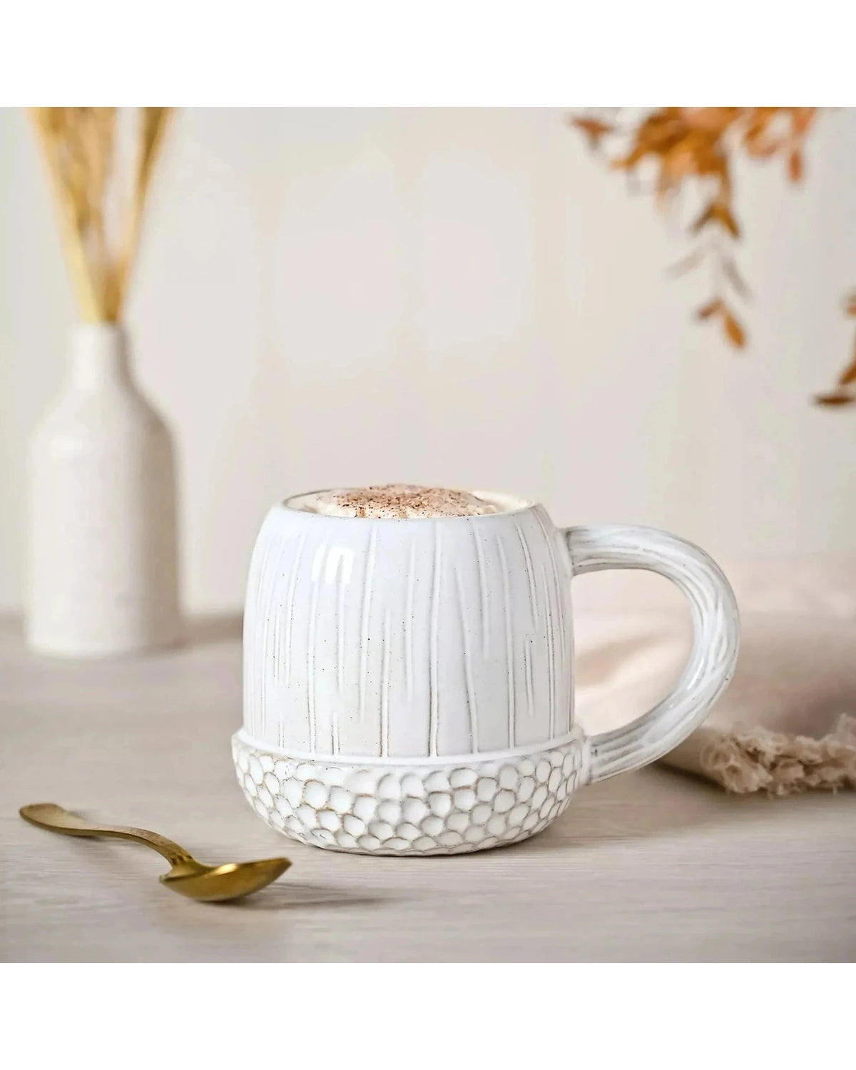White Ceramic Acorn Mug - Seasonal Decor - AutumnSeasonal Decor - Autumn - Lulu Loves Home