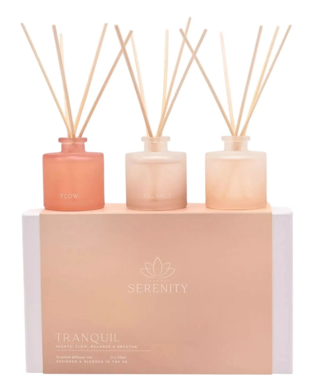 Serenity Tranquil Set of 3 Diffusers - Flow Balance & Breathe - CandlesCandles - Lulu Loves Home