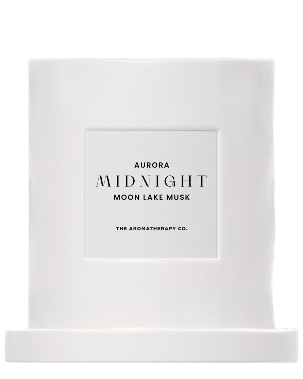 Widdop & Co Midnight Candle by The Aromatherapy Co. featuring Moon Lake Musk scent, with a sleek candle design and soft glow.
