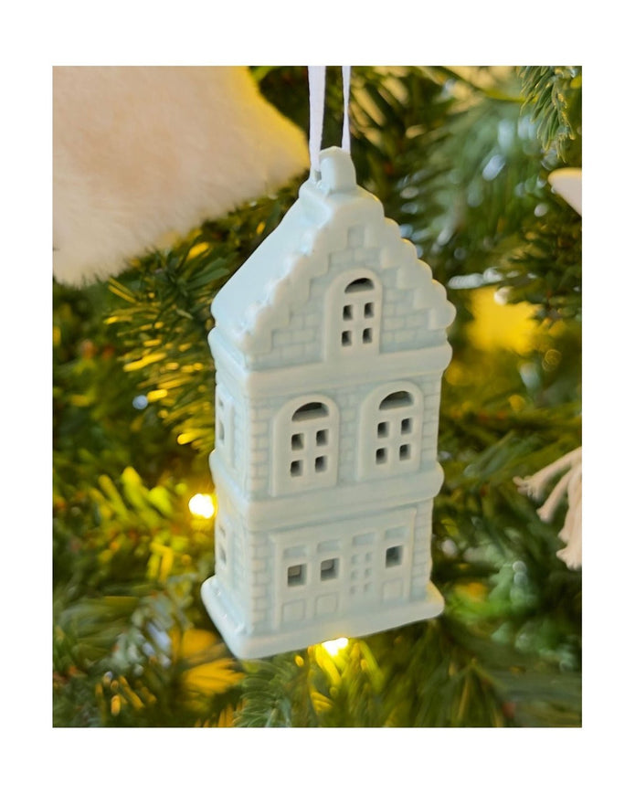 Matte Hanging Dutch House Ornaments