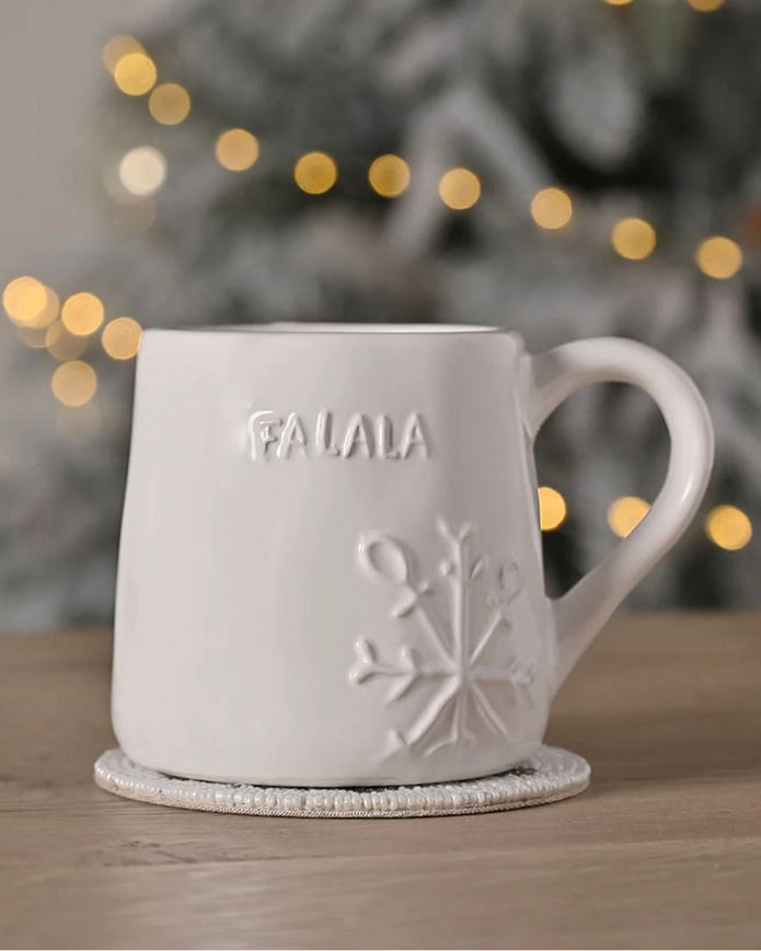 White Glazed Ceramic Mug - Falala