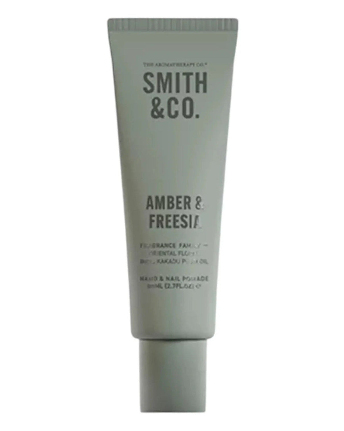 Smith & Co 80ml hand and nail pomade in amber and freesia scent, presented as a gift from Widdop & Co.