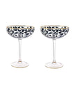 Frida Leopard Print Coupe Cocktail Glasses - Home DecorHome Decor - Lulu Loves Home