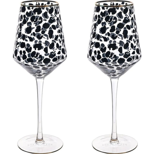 Frida Leopard Print Wine Glasses - Home DecorHome Decor - Lulu Loves Home