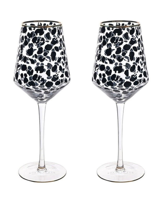 Frida Leopard Print Wine Glasses - Home DecorHome Decor - Lulu Loves Home