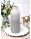 Grey ceramic reactive glaze vase, Widdop & Co home decor piece with a textured, artistic finish for stylish interior accents.