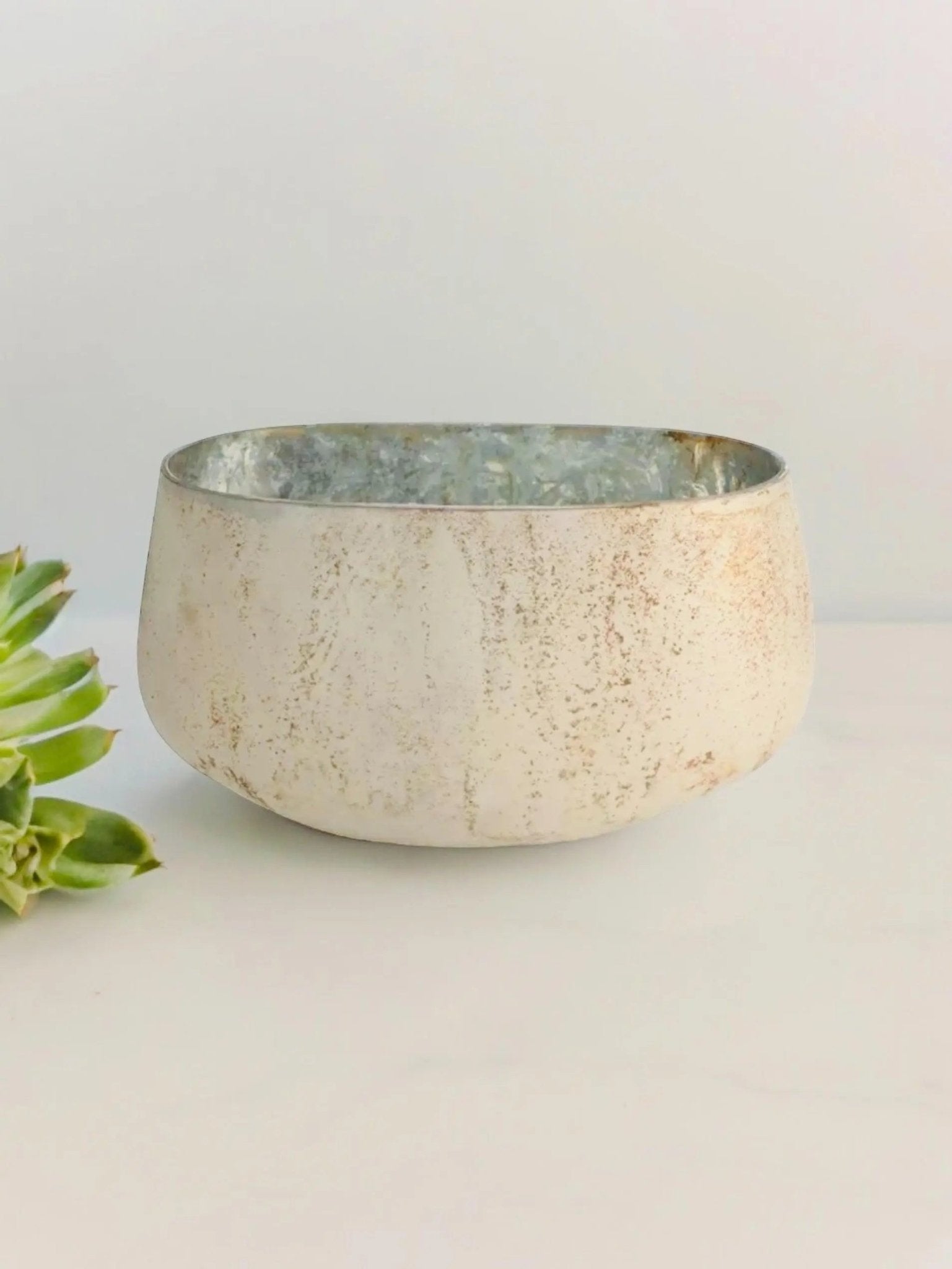 Natural Luxe Beige Bowl Vase - Home DecorHome Decor - Lulu Loves Home