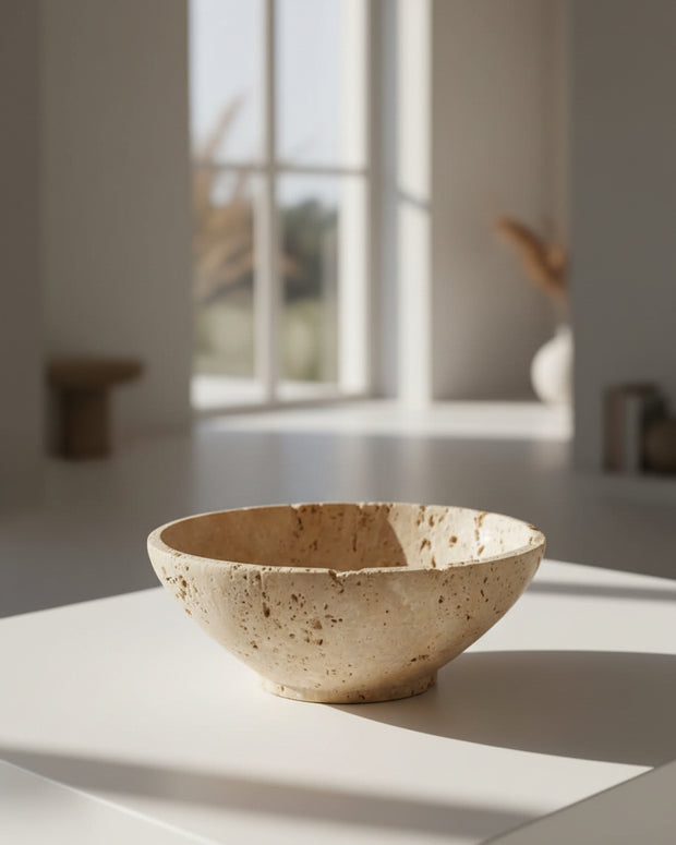 Travertine Small Stone Bowl - Home DecorHome Decor - Lulu Loves Home