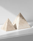 Travertine Pyramid Stone Ornament