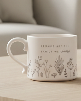 Beige Moments Mug by Widdop & Co featuring 