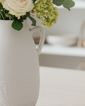 Neutral White Textured Rustic Small Jug