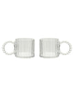 Ribbed Clear Glass Bobble Mugs - Set of Two - Kitchen & DiningKitchen & Dining - Lulu Loves Home
