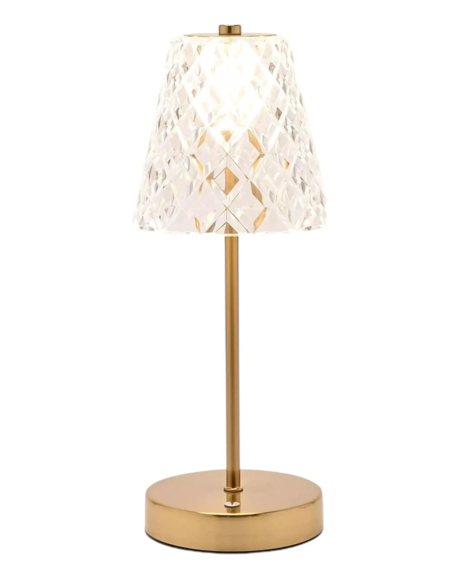 LED Light Up Touch Medium Desk Lamp With Crystal Glass Shade - LightingLighting - Lulu Loves Home