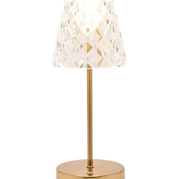 LED Light Up Touch Medium Desk Lamp With Crystal Glass Shade - LightingLighting - Lulu Loves Home