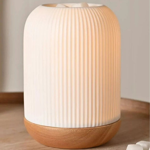 White Ceramic Loire Wax Melt & Oil Electric Burner - Ribbed - Wax Melt BurnersWax Melt Burners - Lulu Loves Home