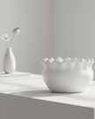 White ceramic bowl from Wikholmform Evelina home décor collection, with a sleek, minimalist design for stylish interior accents.