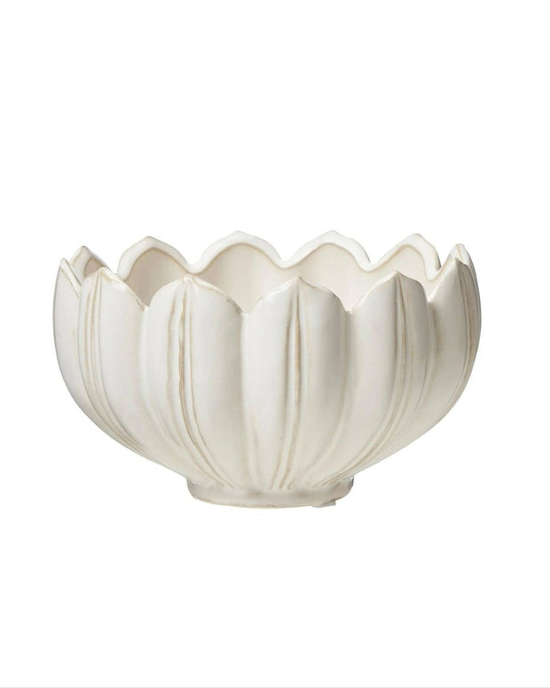 Leslie White Ceramic Planter Bowl - Home DecorHome Decor - Lulu Loves Home
