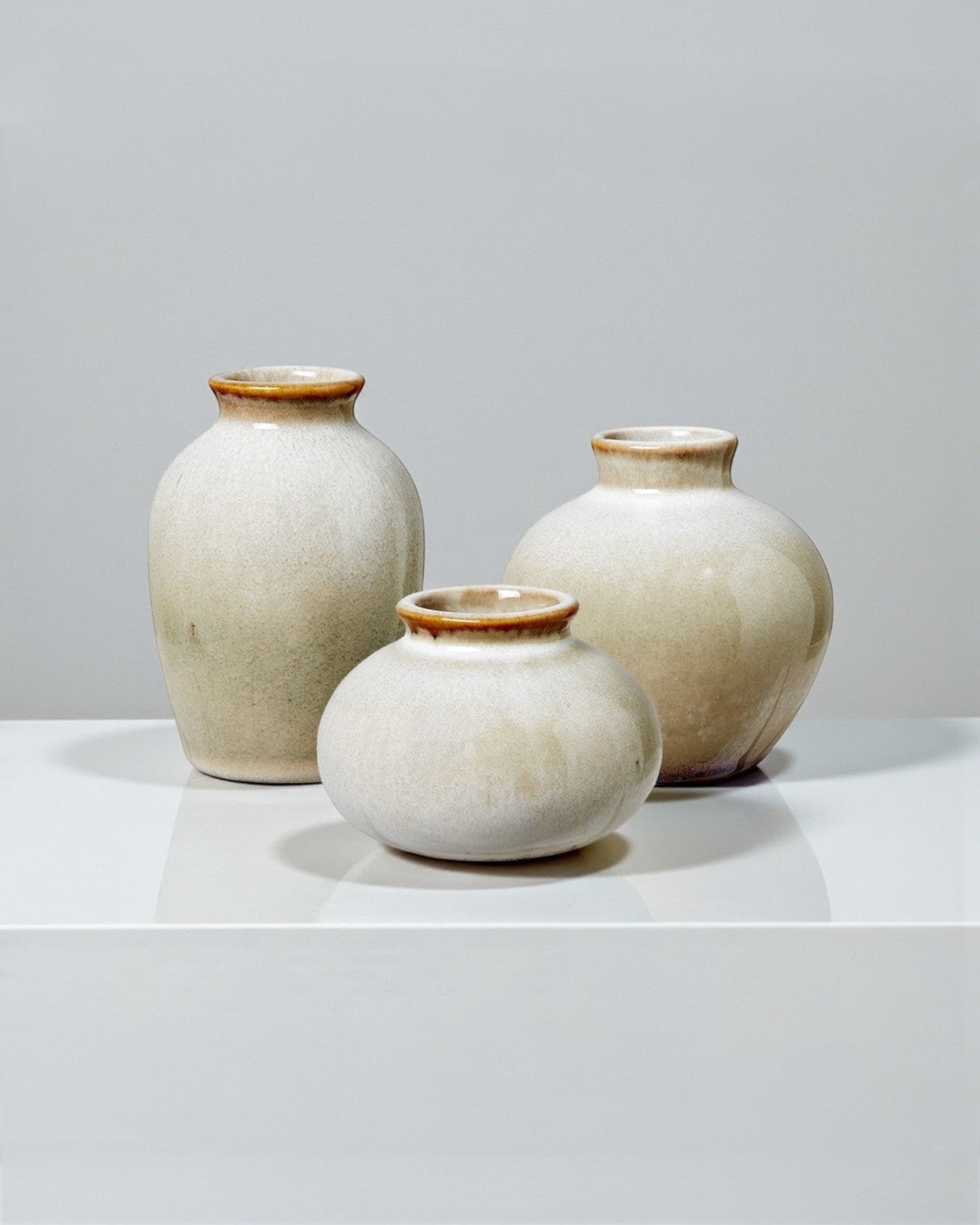 Set of Eliora Mini Vases by Wikholmform, small glass home décor vases with a modern design.