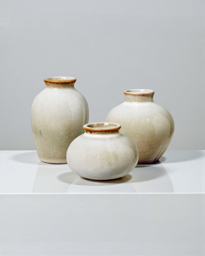 Set of Eliora Mini Vases by Wikholmform, small glass home décor vases with a modern design.
