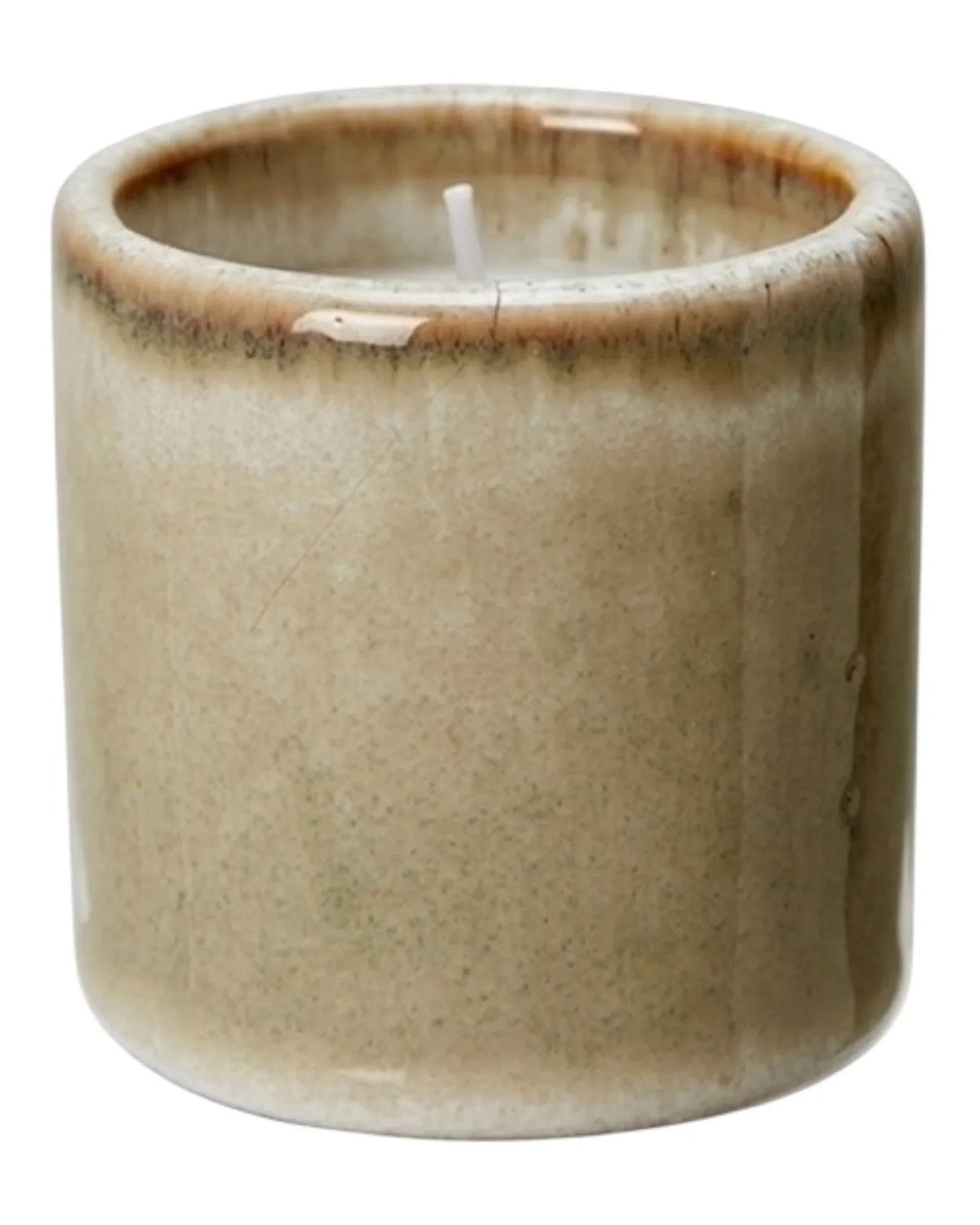 Small neutral candle pot by Wikholmform, a stylish home decor accessory with a simple, elegant design and natural finish.