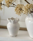 Wikholmform Evelina Small Vase in white ceramic with a smooth, rounded shape and minimalist design.