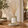 Winter Scent Medium Reed Diffuser by Heaven Scent Incense Ltd with decorative reeds and winter-themed packaging.